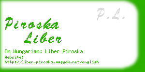 piroska liber business card